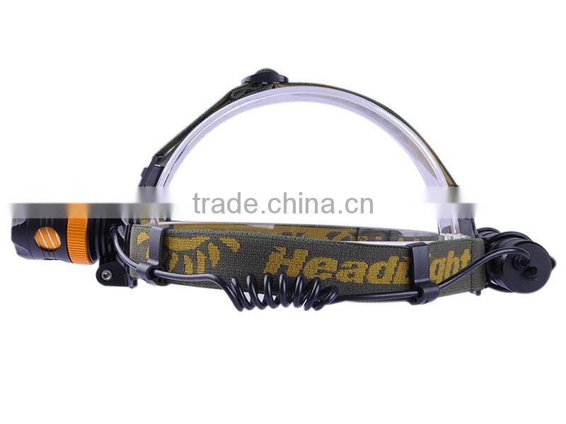 Long Range Headlamp K13 T6 LED 2000 Lumens 3 Mode High Power LED Hunting Headlamp(Black)
