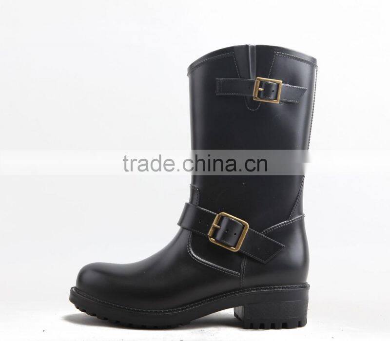 2017 rock style of pvc rain boots for women