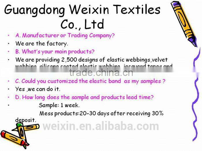Wholesale knitted elastic webbing for underwear and panties