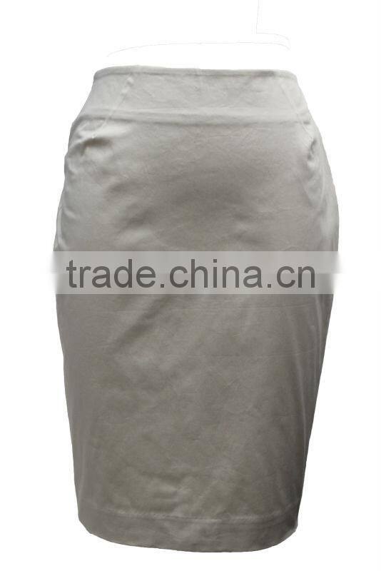 Latest fashion design elegant women's office skirts with back zipper