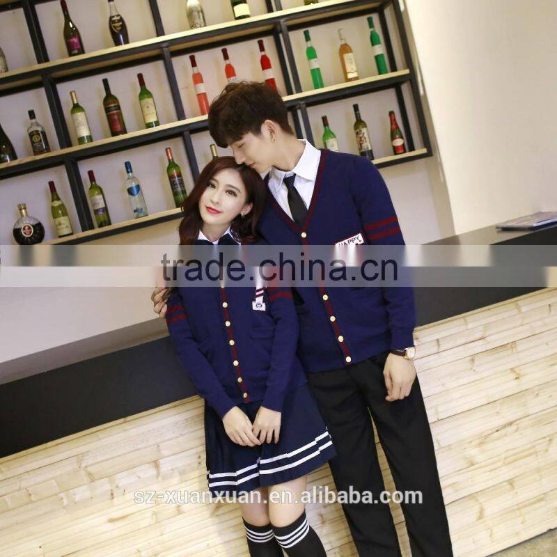 Custom new design fashion high school uniform for girls and boys