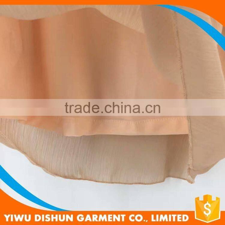 Women latest designs good quality layered prom chiffon pink dress