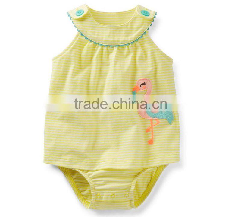 sleeveless ruffles and flutter-sleeves woven rabbit print baby girl rompers for kids children bodysuit
