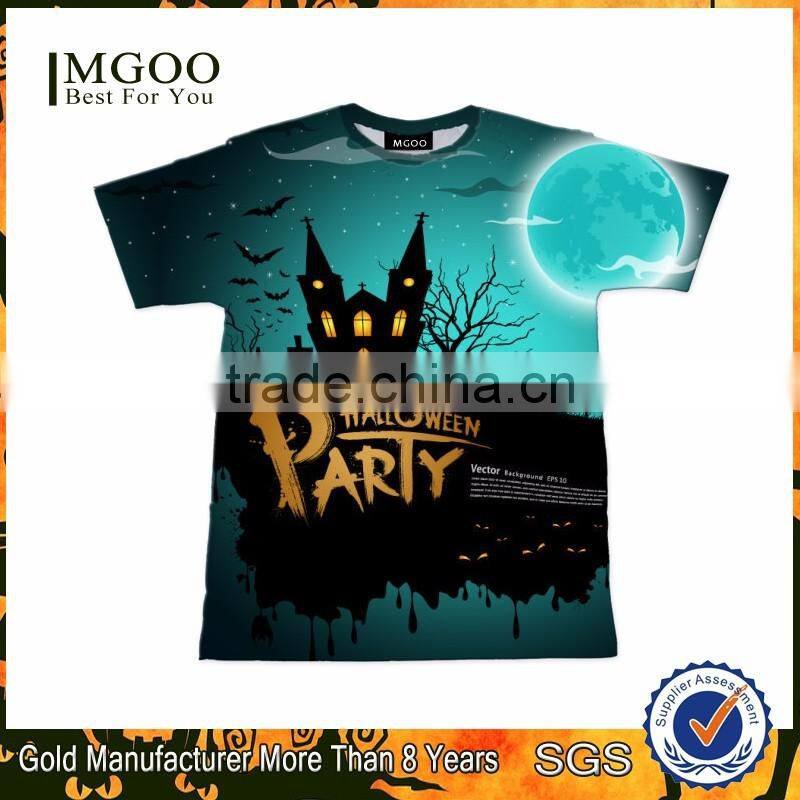 2016 MGOO Custom Digital Printing Clothes Halloween Christmas Design T-shirt Sublimation Printing Tshirt with Sexy Photo