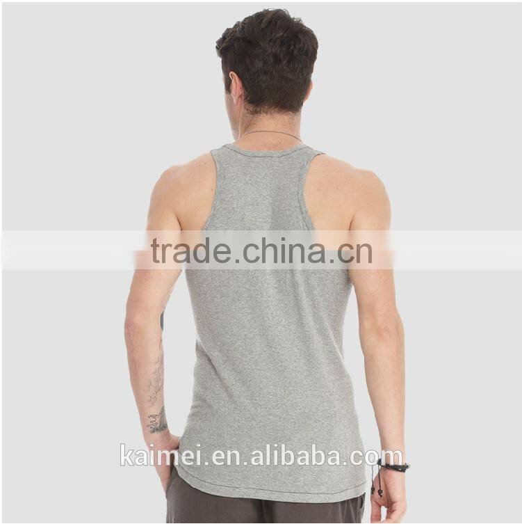 fashion cheap 100% cotton men sleeveless knitwear camisole