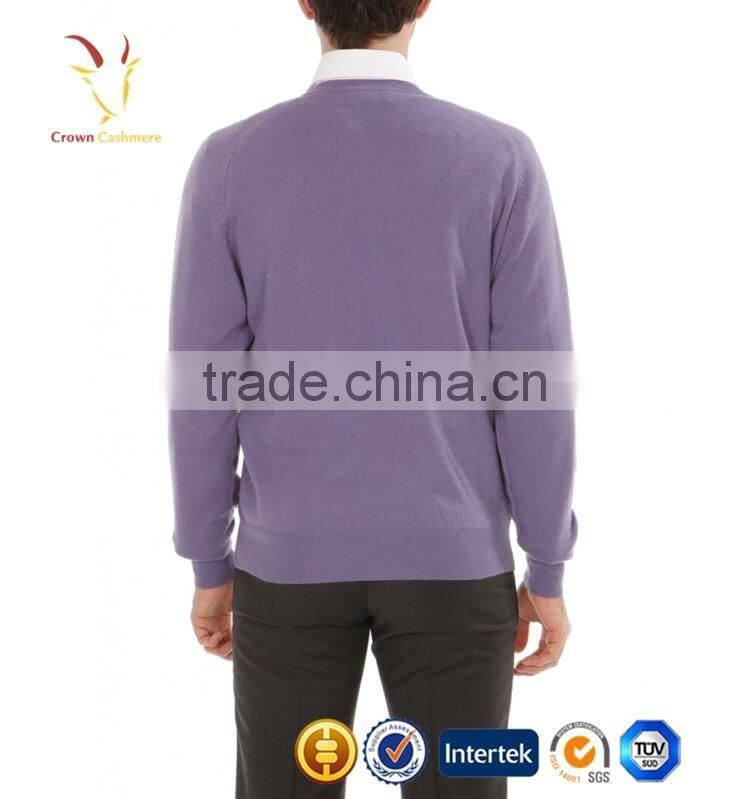 Hand Knitted Pullover Fashion Blended Knitting Men Sweater