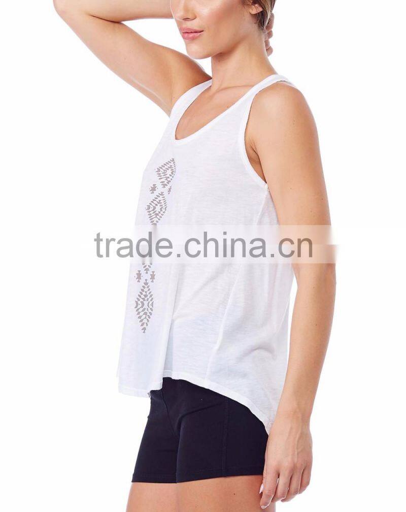 China Alibaba Diamond Split Back Tank Low Cut Tank Tops