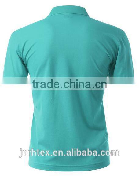 Trade assurance ring spun cotton fabric custom sublimated polo shirt green color