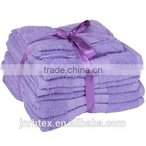 100% cotton terry hotel towel set