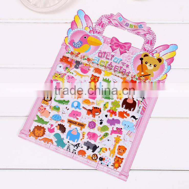 Customizable children carton sticker ,multi bubble sticker puffy sticker for education