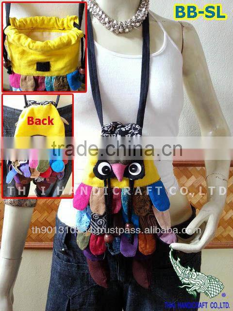 Hill Tribe shoulder bag Patchwork Fabric OWL