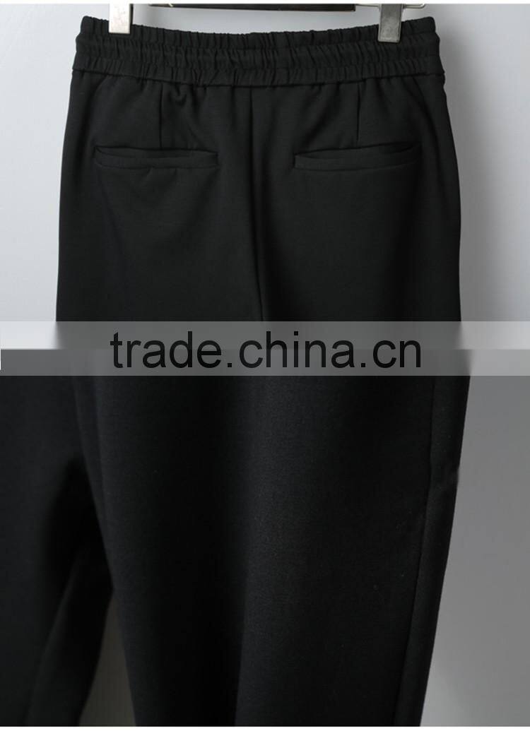 custom 100% cotton high quality fleece zipper jogger sweatpants with drawstring and pocket