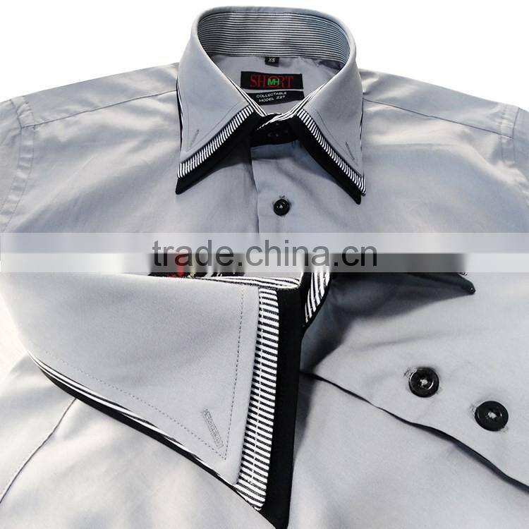 New style shirt high collar design for men fashion clothing