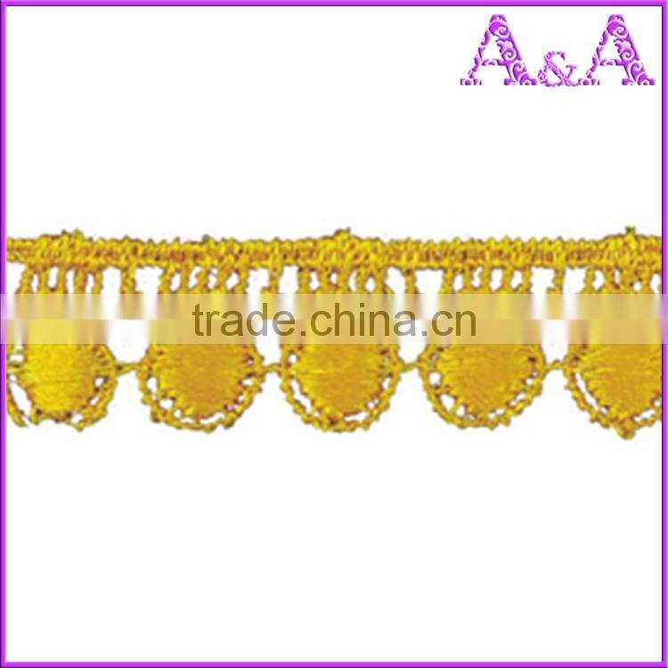 the lastest fashion white color embroidered flower chemical lace