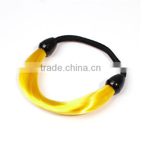 Chemical Fiber Hair Ties Round Yellow Elastic Hair Bands Wholesale