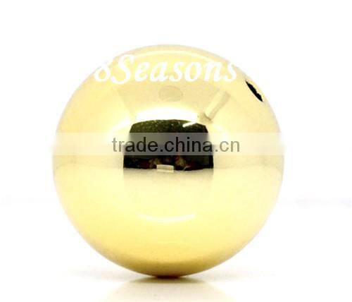 Gold Plated Acrylic Round Christmas Beads 20mm