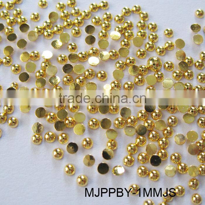 Metal Dome Studs Half Round Studs 1MM Gold Round Beads for Nail Art