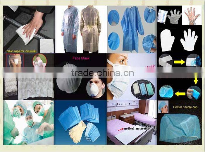 Three layers embossed non-woven fabrics