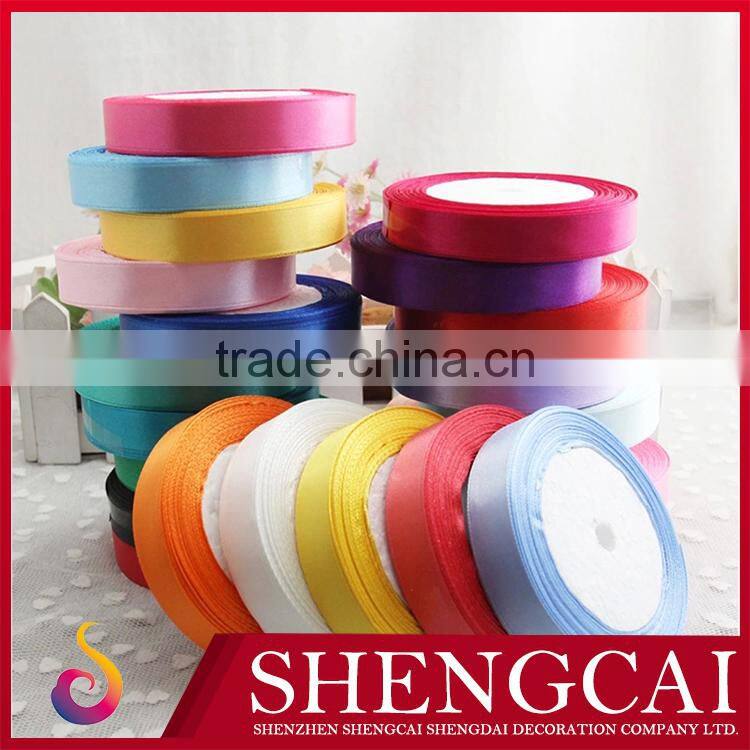 Chinese 2016 new coming Polyester White Satin Ribbon for gift packing