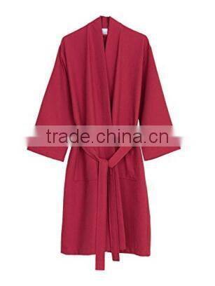 Men's Waffle Easy Washing White Black Blue Green Red Color Bathrobes