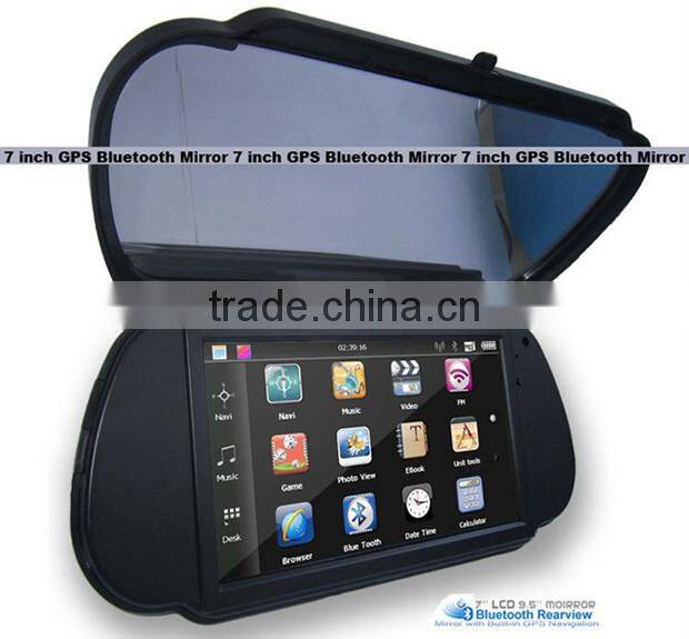 High Definition Bluetooth Handsfree 7 Inch GPS Mirror Navigation