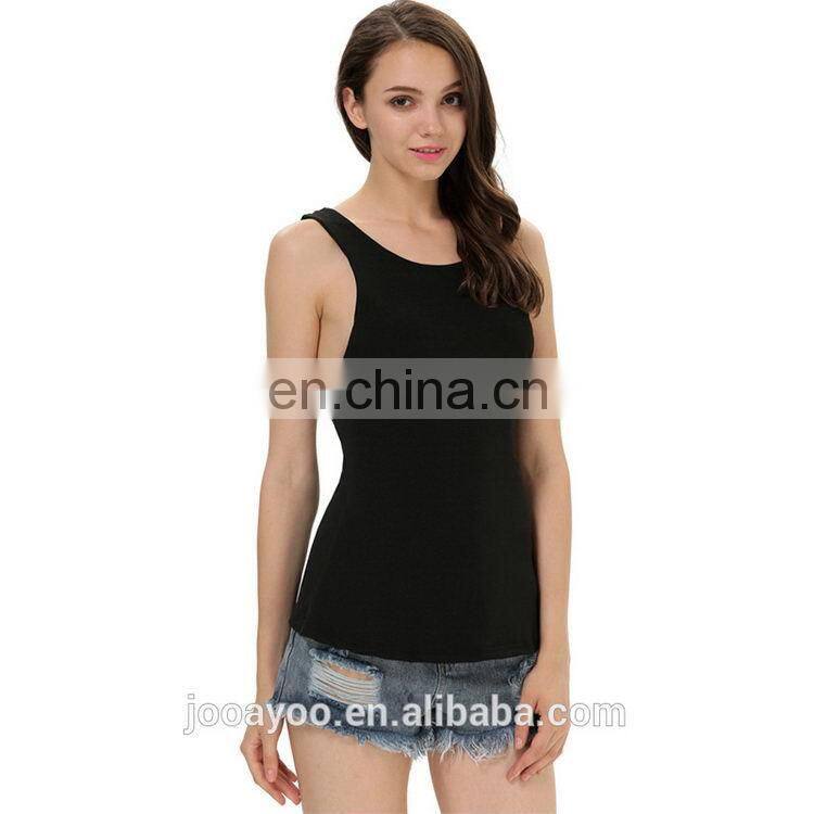 Black spaghetti strap new products wholesale women clothes tank top