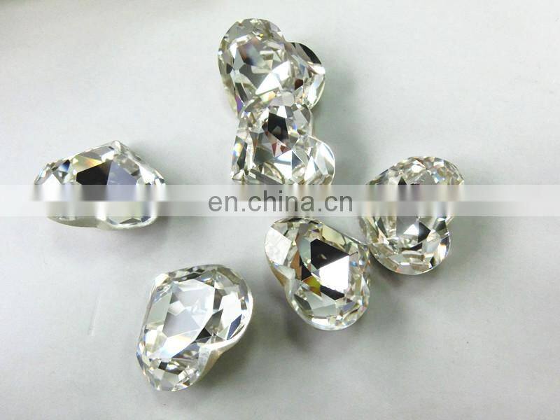 Transparent Clear Crysta Stone Beatuy Heart Shape Decorative