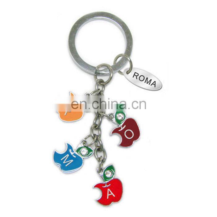 Customize Ornament Heart Shape Anti-Rape Key Shaped Pendant Chain Keychain