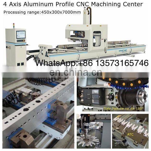 4 Axis Curtain Wall CNC Processing Milling Hole Machine