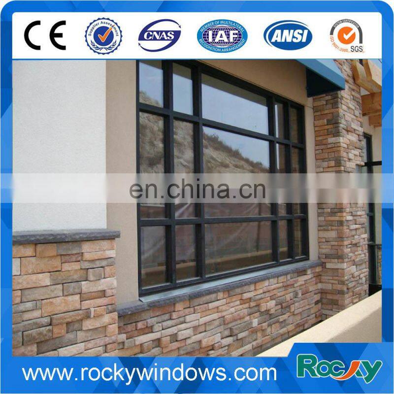 Rocky grey color powder coated aluminium sliding windows