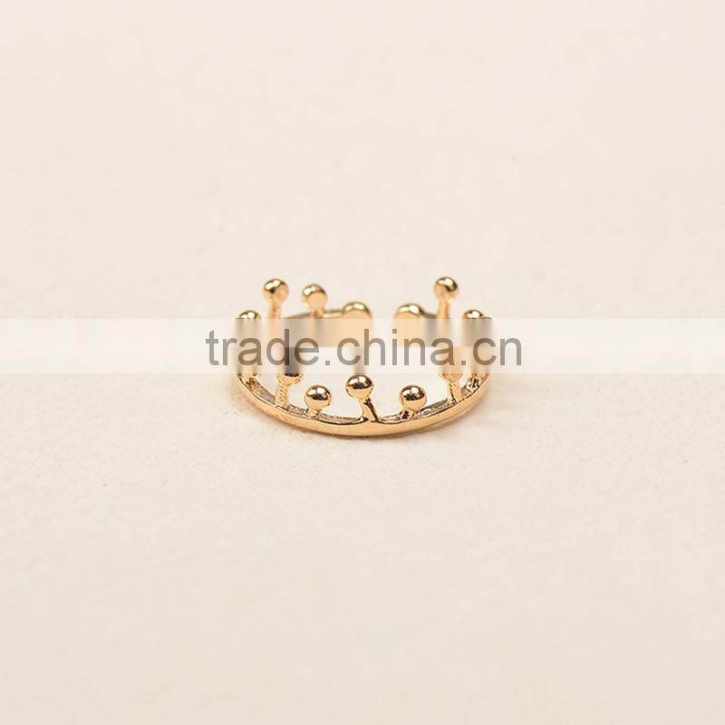New Fashion polishing crown shape alloy finger ring