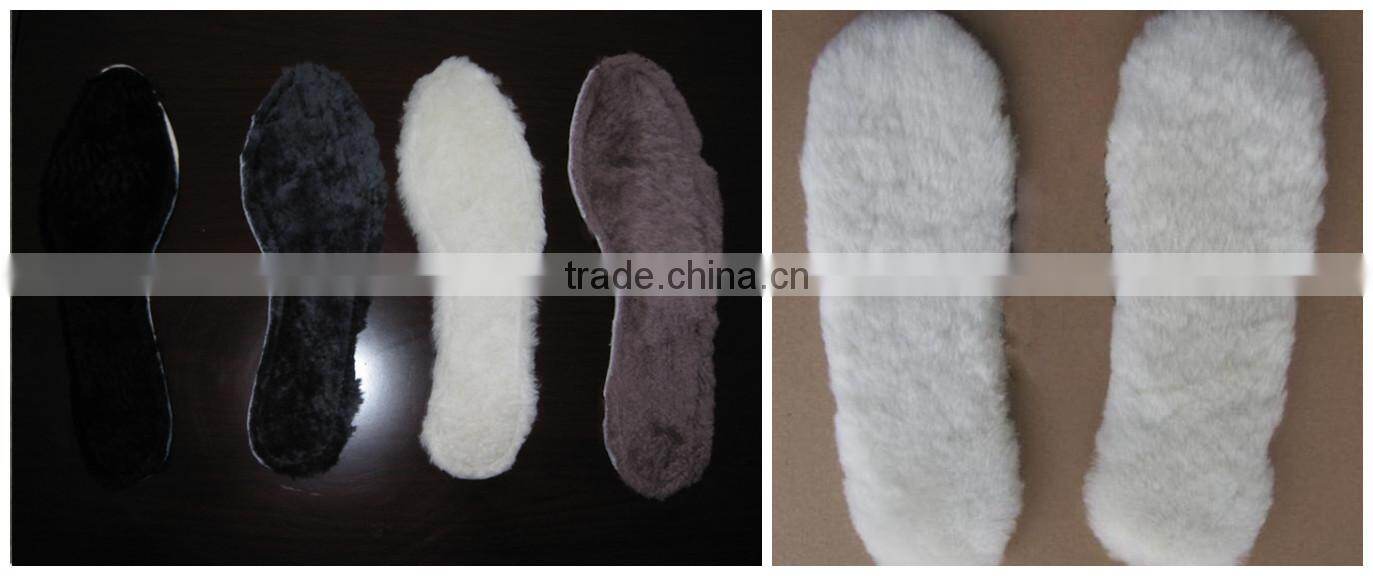 sheepskin and wool felt shoe insole/ soft leather insoles forwinter boots