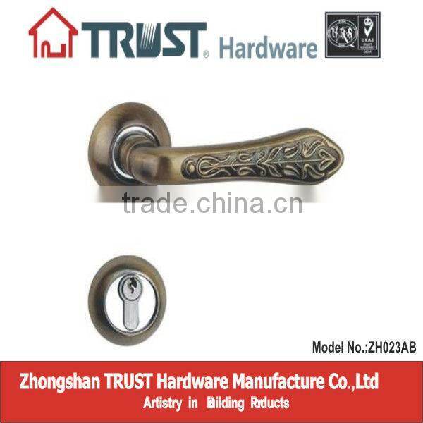 ZH023:TRUST Zinc Alloy with Escutcheon shake hand door handle