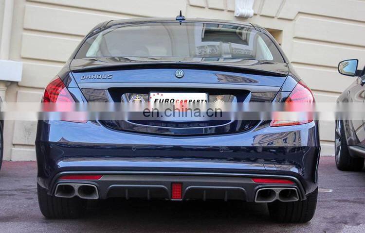 B850 diffuser with muffler tips fit for MB S-class W222 S63/S65 to B-style carbon fiber rear diffuser for S65 B diffuser