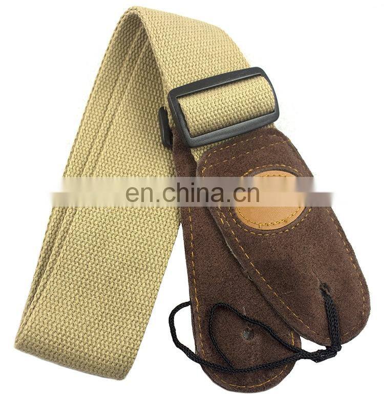 Electric Acoustic Leather Head Guitar Straps Pure Cotton Material