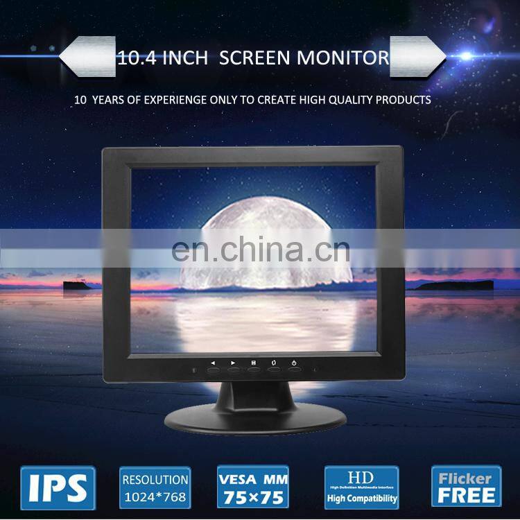 Portable Monitor Pc Led Lcd 12V Cctv with VGA Input for Cars 12 Small Dc Powered 10.4 inch monitor