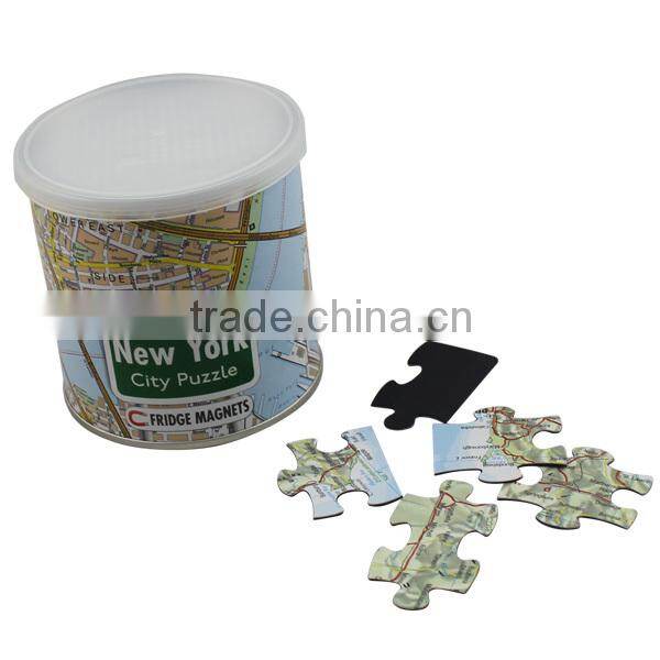100pcs custom city map magnetic puzzle