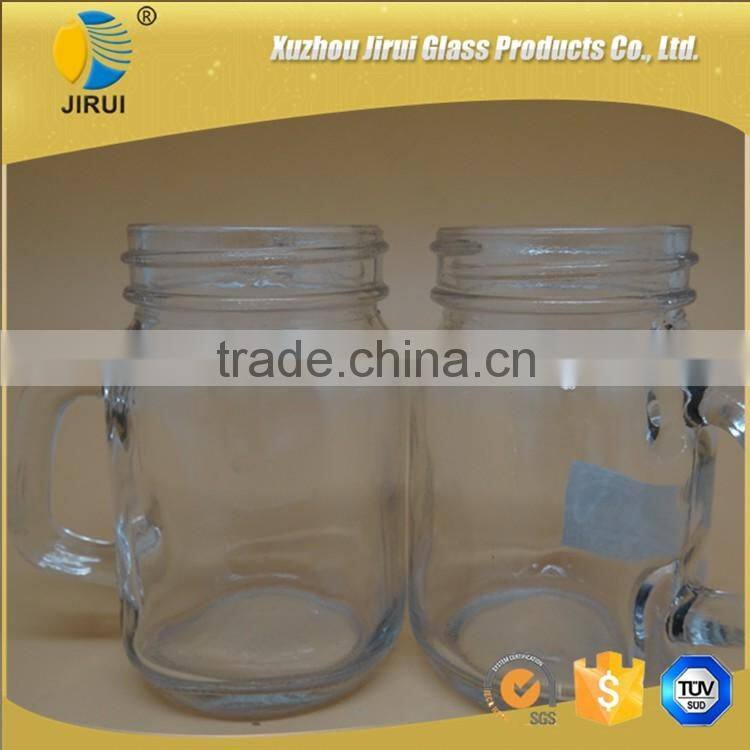 120ml small glass mason jar with holder for liquid