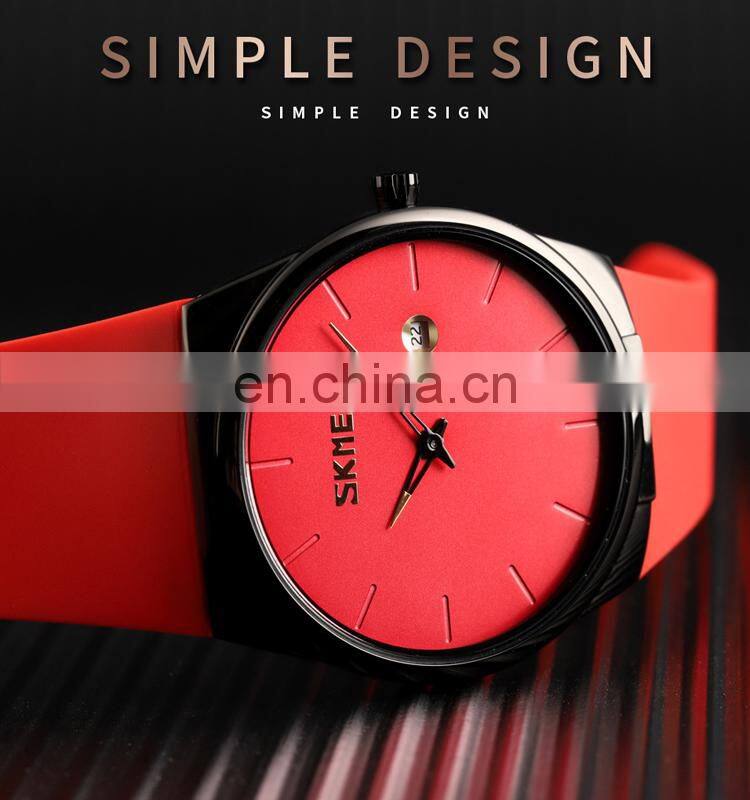 2019 Hot products Skmei men watches 1509 minimalist watch PU band fashion quartz wristwatches Japan movt reloj para hombre
