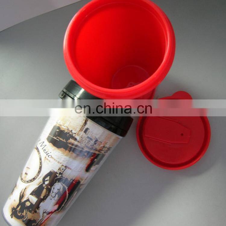 Reusable Paper Insert Custom logo Coffee Cup with Plastic Lids