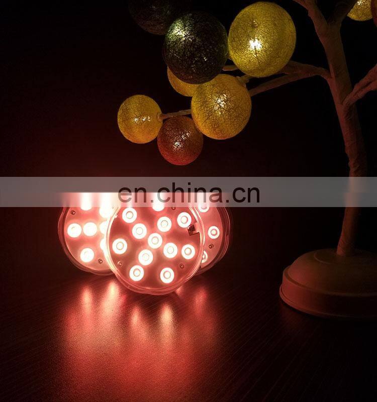 RGB Pond Light for Wedding Party Pool Multi Color Battery Powered Vase Based Floral Lamp Submersible LED Lights Waterproof