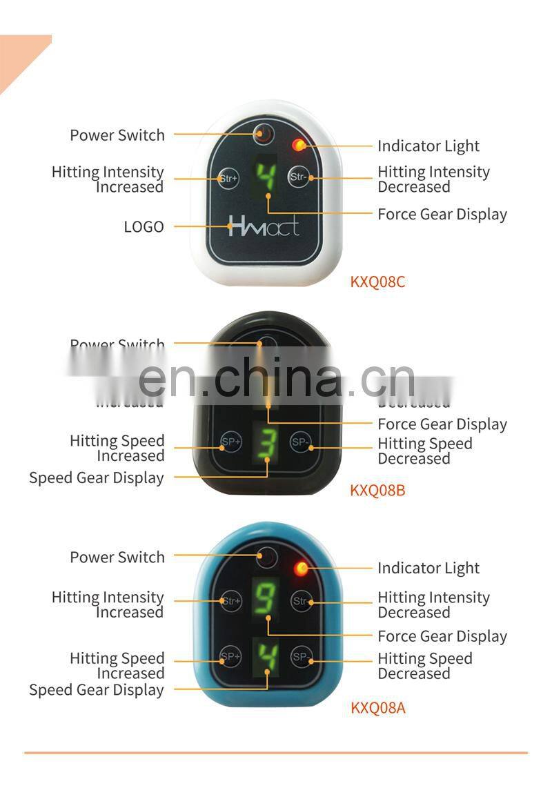 KXQ08C White Chiropractic Massager Electric Chiropractic Adjusting Tool with 4 Massage Heads