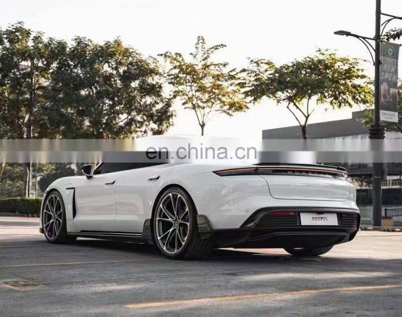 Runde Carbon Fiber Material For Porsche Taycan Techart Style Body Kit Front Lip Rear Lip Side Skirt Spoiler Side Mirror Shell