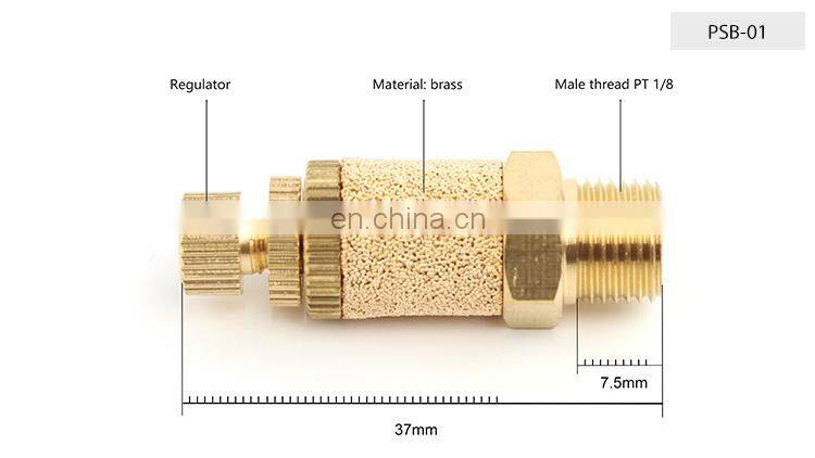 SNS PSB Series factory air brass silencer pneumatic muffler fitting silencers