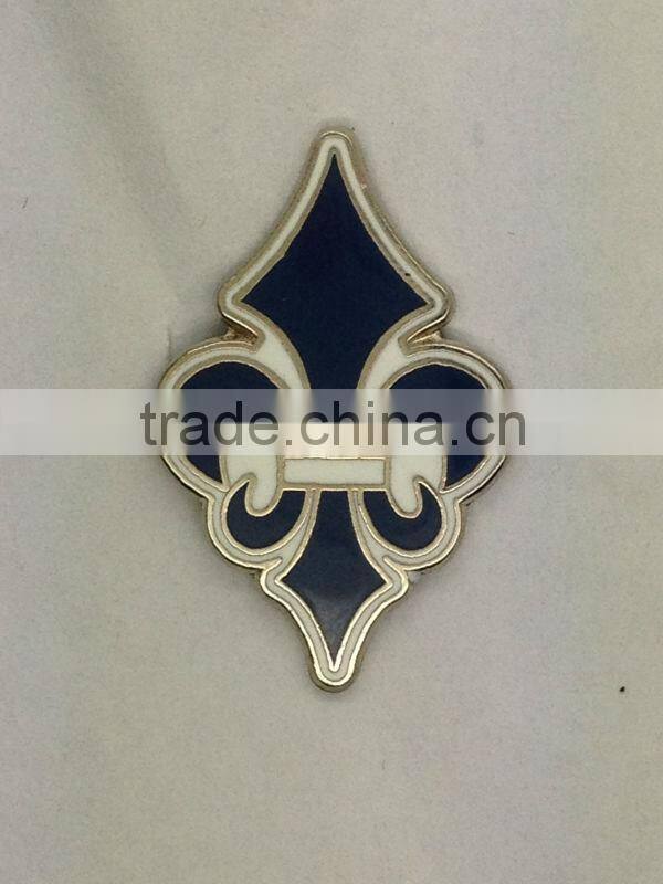 Custome metal gift epola badge / imitation lapel pins check pattern tartan design