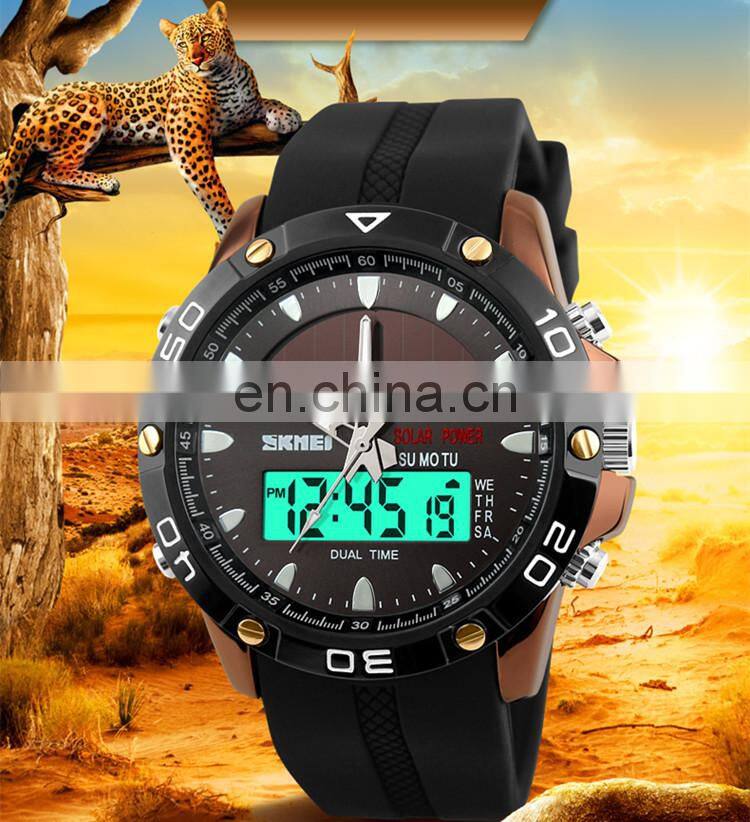 skmei 1064 5atm waterproof for men solar energy japan movt custom logo watches