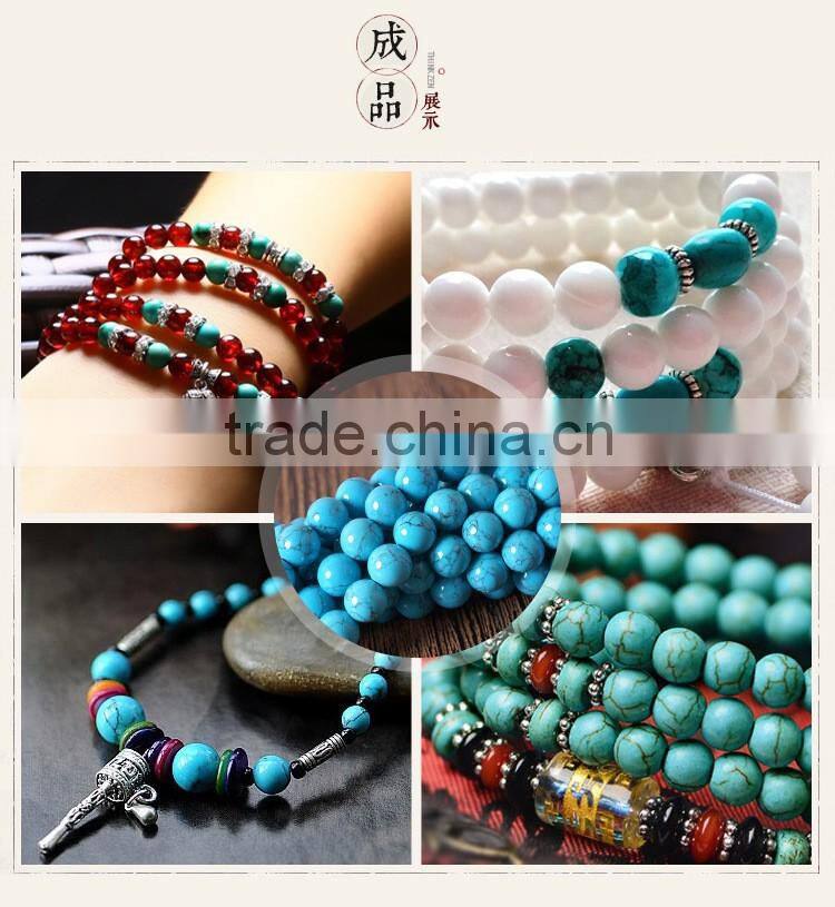 4mm 6mm 8mm 10mm 12mm Natural turquoise beads natural stone charms ornament accessories factory