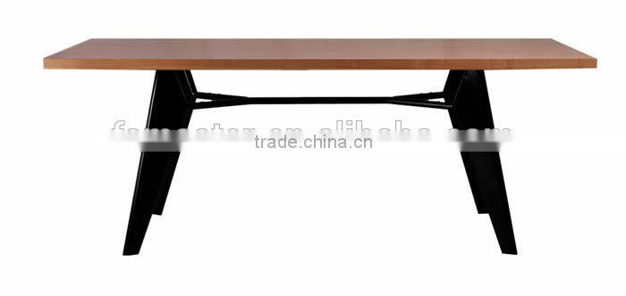 Classic French designer EM table by Jean Prouve for dining room