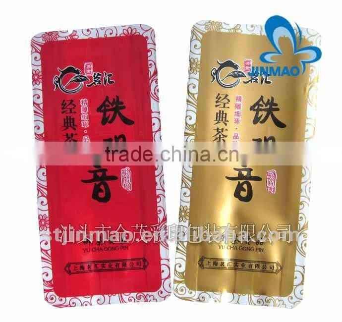 Custom printed plastic bags with flowers tea packaging