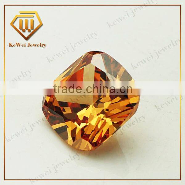 Factory Sell Cubic Zirconia 4*4mm Champagne Cushion Shape